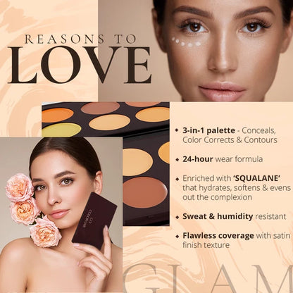 Colorbar 24Hrs Wear Concealer Palette-Light medium