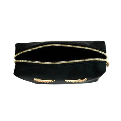 Lips & Lashes Box Pouch(Set Of Two) - Black