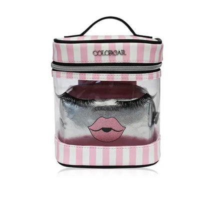 Lips & Lashes Pouch & Vanity (Set Of Two) - White + Blush Pink